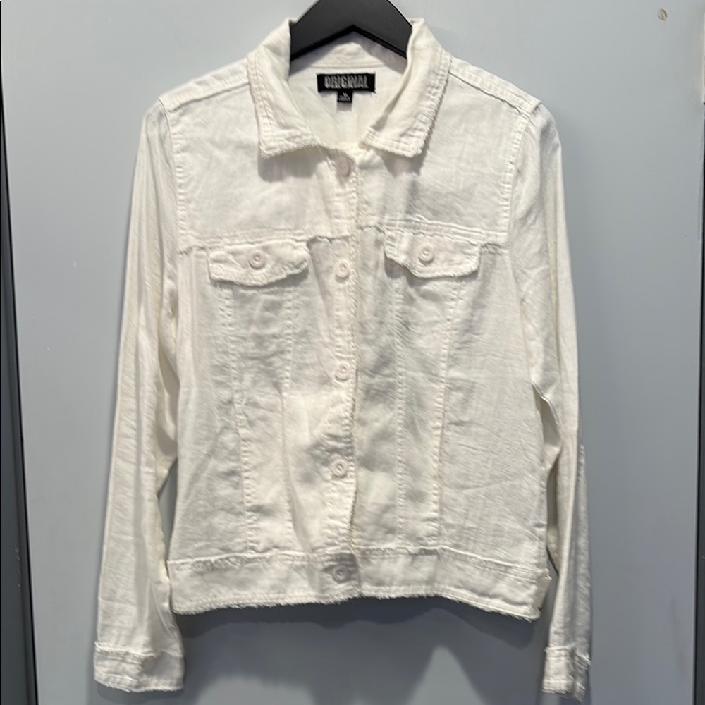 New Nicole Miller White Linen Jacket - Picture 2 of 8
